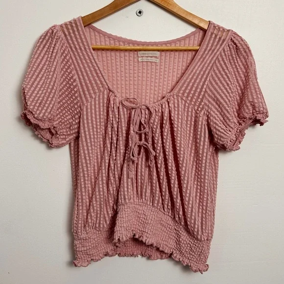 Urban Outfitters Peasant style cropped top - dusty pink - polyester  - L - Picture 5 of 10